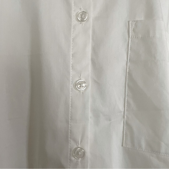 Torrid White Collared Button Down Shirt Cotton Long Sleeve Size 3X - Picture 3 of 11